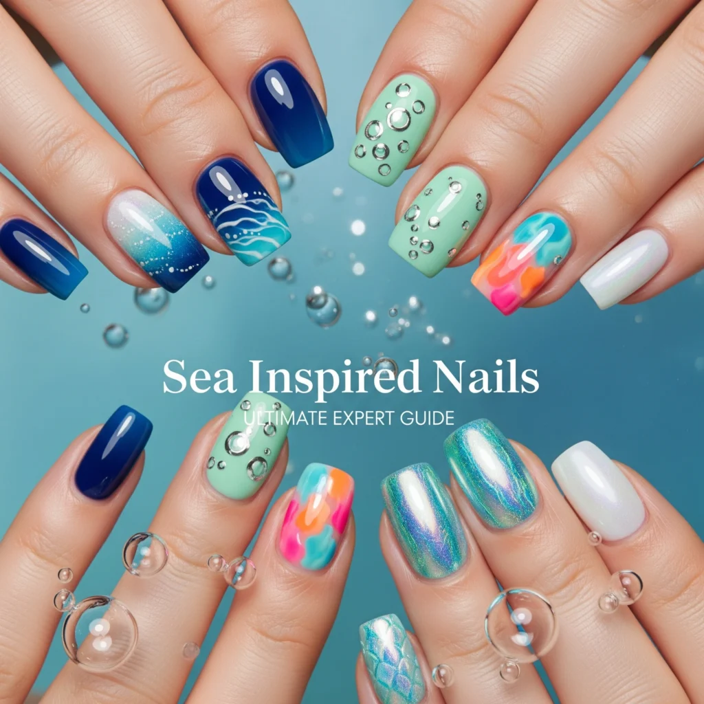 sea inspired nails
