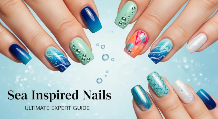 sea inspired nails