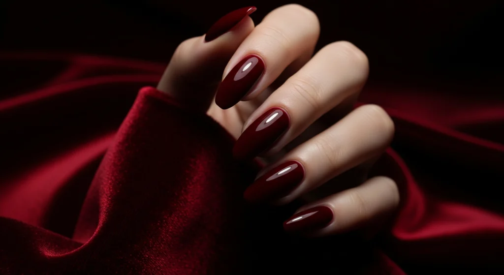 Almond-shaped nails featuring a modern French manicure with tortoiseshell patterned tips and gold rings.